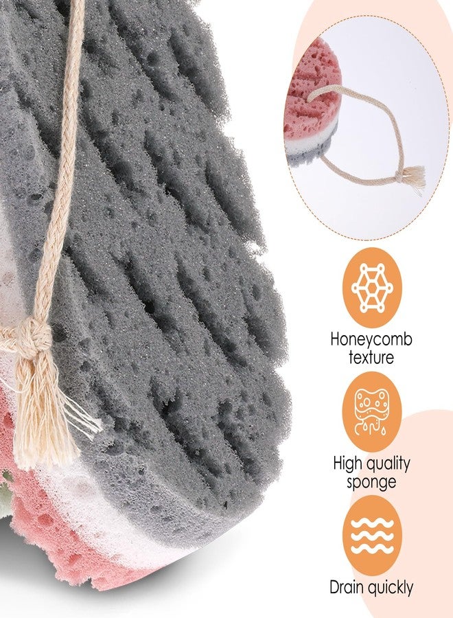 Dimeho 3PCS Bath Sponge for Women Soft Bath Sponge Gentle Sponge Loofah Body Scrubber Shower Sponge for Body Wash Bathroom Deep Cleansing Bathing Sponge Bathing Accessories - Image 3
