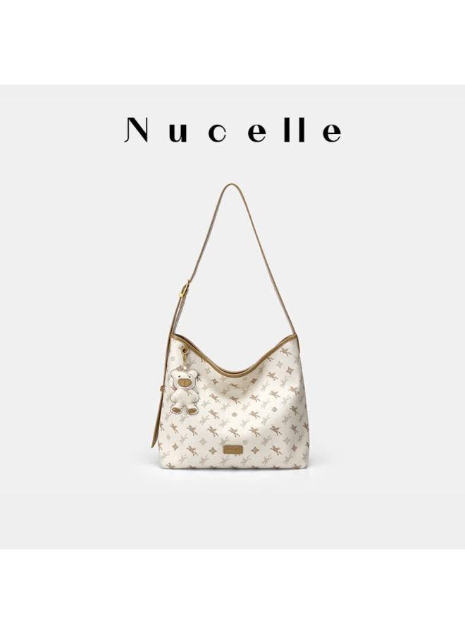 Nucelle Women's Luxury Large Capacity Bucket Crossbody Bag Vintage Monogram Hobo Bag Birthday Gift For 38th Festival - Image 3