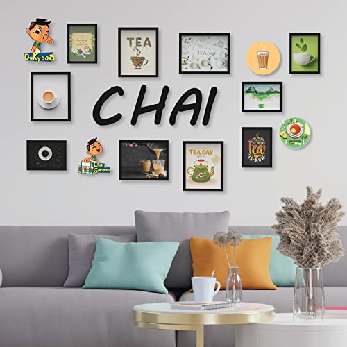 RANDOM Photo Frame For Wall Set of 10 3D Collage photo frames with CHAI Plaque For Home Decoration, Wall Decor (8"X10"=5pcs,6"x8"=5pcs) - Image 2