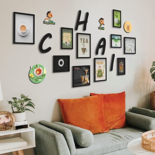 RANDOM Photo Frame For Wall Set of 10 3D Collage photo frames with CHAI Plaque For Home Decoration, Wall Decor (8"X10"=5pcs,6"x8"=5pcs) - Image 1