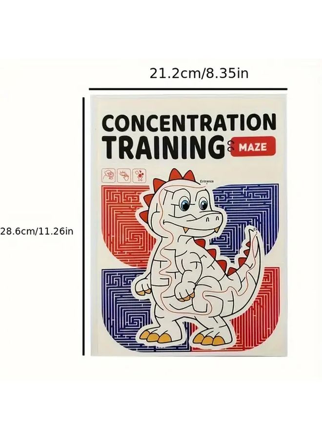 48 Page Educational Maze Book For Ages 3 To 8 Cognitive Development Concentration Training Activity Book With 48 Challenging Mazes Color Coding Timed Beginner Levels Enhances Problem Solving Skills Fine Motor Control Spatial Awareness Fun Learning Activity Book For Boys Girls Mixed Color Pages With Engaging Themes Progress Tracking Daily Or Travel Use - Image 2