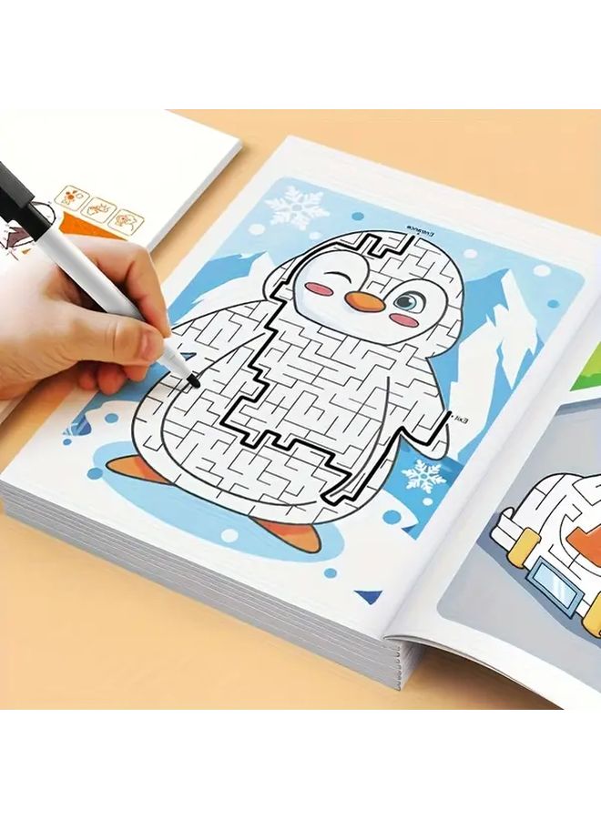 48 Page Educational Maze Book For Ages 3 To 8 Cognitive Development Concentration Training Activity Book With 48 Challenging Mazes Color Coding Timed Beginner Levels Enhances Problem Solving Skills Fine Motor Control Spatial Awareness Fun Learning Activity Book For Boys Girls Mixed Color Pages With Engaging Themes Progress Tracking Daily Or Travel Use - Image 5
