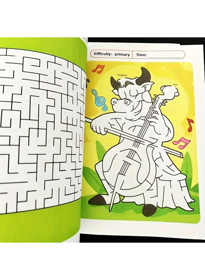 48 Page Educational Maze Book For Ages 3 To 8 Cognitive Development Concentration Training Activity Book With 48 Challenging Mazes Color Coding Timed Beginner Levels Enhances Problem Solving Skills Fine Motor Control Spatial Awareness Fun Learning Activity Book For Boys Girls Mixed Color Pages With Engaging Themes Progress Tracking Daily Or Travel Use - Image 3