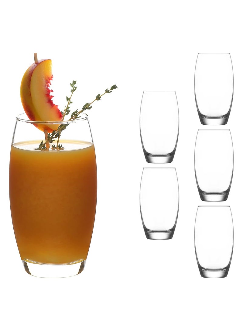 Highball Cocktail Glasses Set of 6  Tall Drinking Glasses for Water Cocktails and Juice  - Image 1