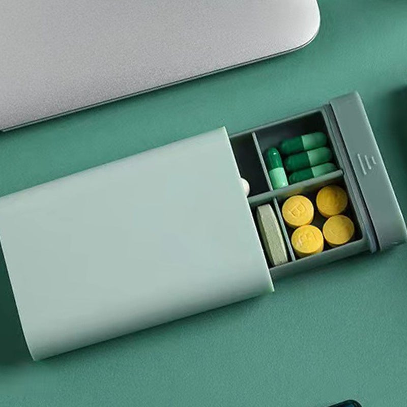 Travel Pill Box Medicine Organizer 7 Days 6 Grids Portable Mini Pill Container For Fish Oil Vitamins Initial Letter U - Image 4