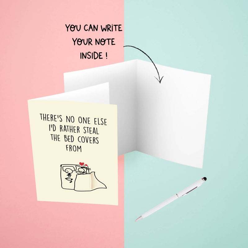 Cheerin Funny Anniversary Card with Envelopes - Humorous Love Cards for Him and Her - Romantic Card for Husband, Wife, Fiance, Boyfriend and Girlfriend - Hilarious Birthday Gift 5x8 Inch - Image 2
