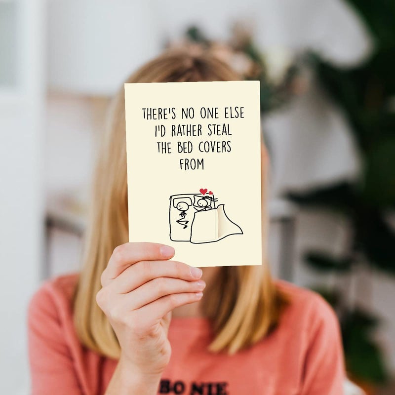 Cheerin Funny Anniversary Card with Envelopes - Humorous Love Cards for Him and Her - Romantic Card for Husband, Wife, Fiance, Boyfriend and Girlfriend - Hilarious Birthday Gift 5x8 Inch - Image 5