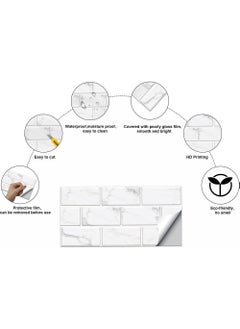 YOUGE 6 Pcs Wall Panel Texture PVC Wallpaper Waterproof And Oil Proof Wall Stickers Decorative Wall Cover For Living Room Lobby Bedroom Office Kitchen Each 15x30cm  - Image 4