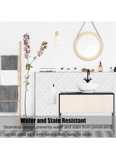 YOUGE 6 Pcs Wall Panel Texture PVC Wallpaper Waterproof And Oil Proof Wall Stickers Decorative Wall Cover For Living Room Lobby Bedroom Office Kitchen Each 15x30cm  - Image 2