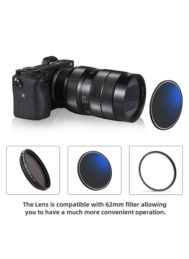 ANDOER - 60mm Fixed Focus Camera Lens Full Frame Camera Prime Lens F2.8 Large Aperture Manual Focus 2X Magnification with E-Mount 7 Groups 10 Elements - Image 1