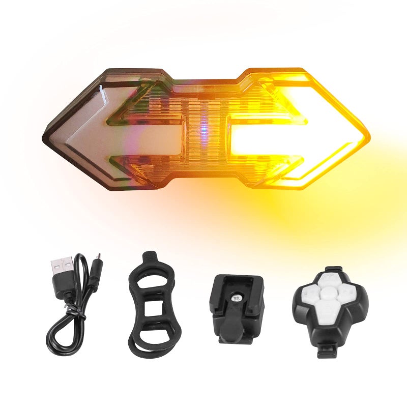 JINKEY Bike Turn Signals,Bright Bike Tail Light with Turn Signals, 120 Lumens USB Rechargeable LED Rear Bike Light, Wireless Remote Control Bike Blinkers, IPX5 Waterproof Bike Safety Light for Night - Image 1