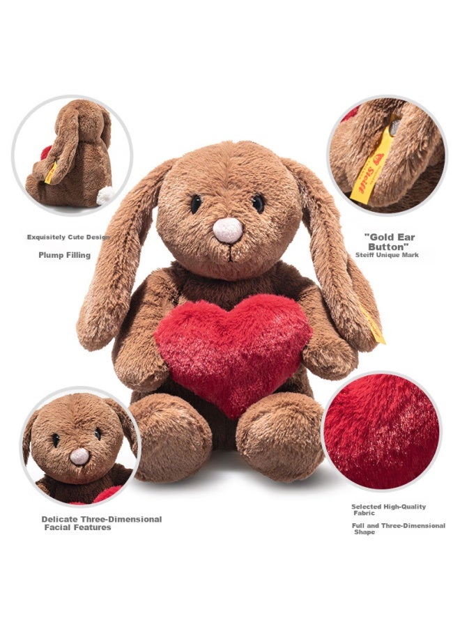 Steiff Heart Bunny Plush Toy Doll Pillow Birthday Gift For Girls 38 Women's Day Gift - Image 4