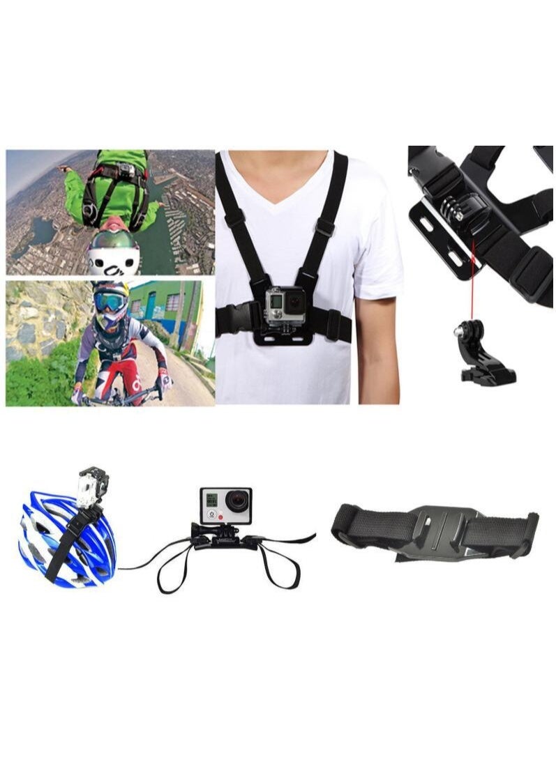 120-In-1 Sport Action Camera Accessory Kit For GoPro Hero4 Hero 7, Hero 6 Hero 5 SJCAM Yi Action Camera Black - Image 3