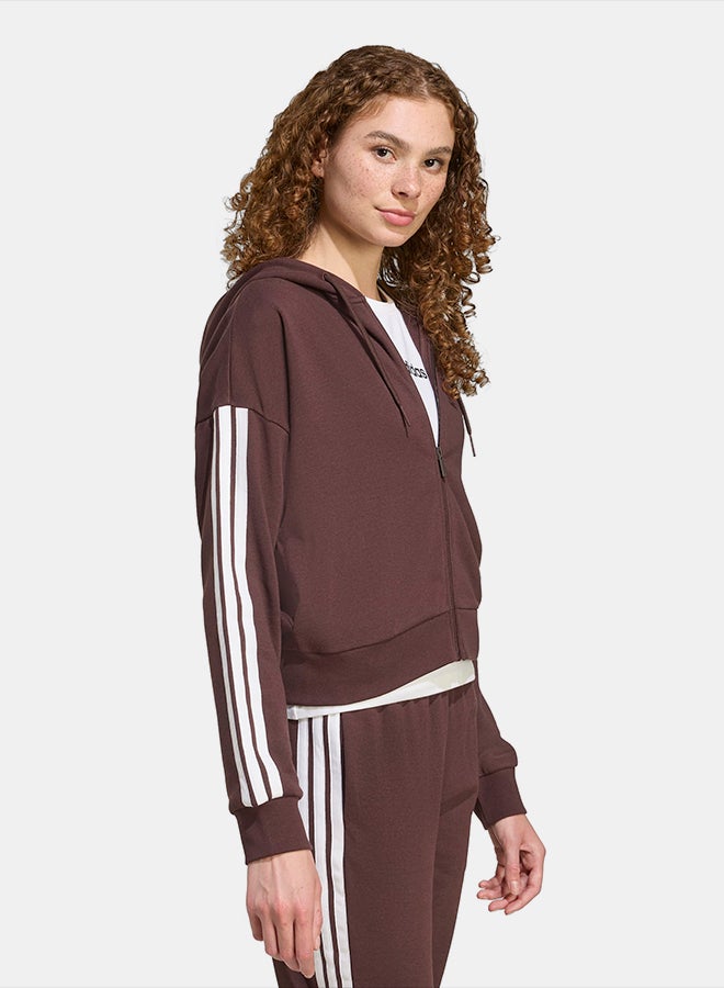 Adidas Essentials 3-Stripes French Terry Full-Zip Hoodie - Image 3