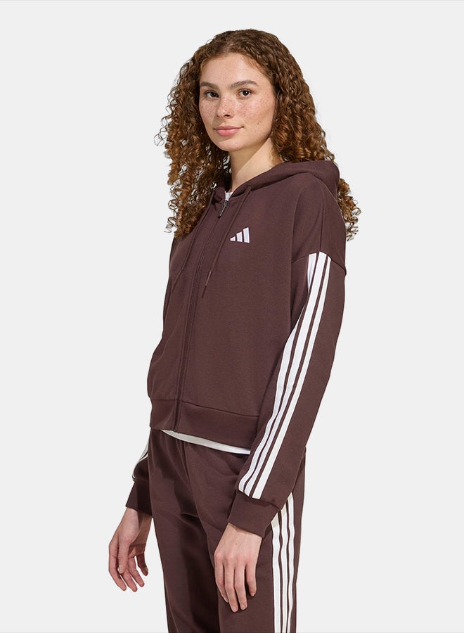 Adidas Essentials 3-Stripes French Terry Full-Zip Hoodie - Image 1