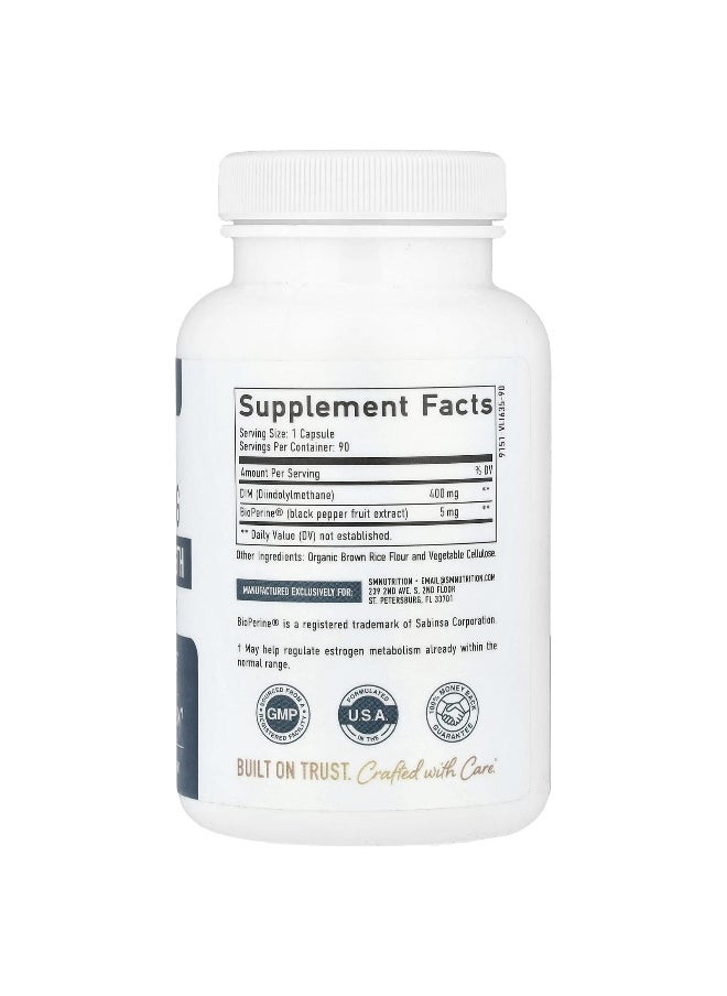 SMNutrition SMNutrition, DIM, Extra Strength, 400 mg, 90 Capsules  - Image 2
