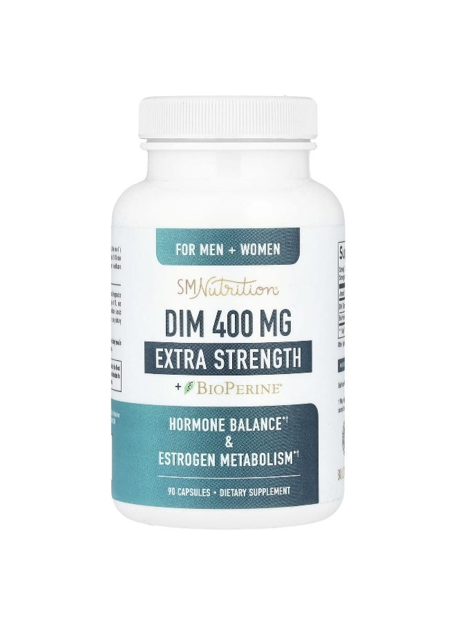 SMNutrition SMNutrition, DIM, Extra Strength, 400 mg, 90 Capsules  - Image 1