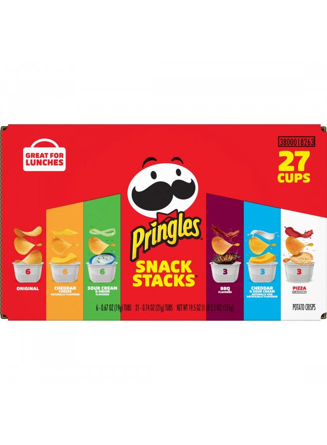 Pringles Pringles Potato Crisps Chips, Snack Stacks, Lunch Snacks, Office and Kids Snacks, Variety Pack (27 Cups) - Image 5