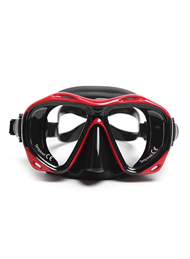 Generic Eacam Men’s Women’s Anti-fog Diving Snorkeling Goggles Two-window Scuba Diving Swim Goggles Swimming Tempered Glass Lens Flexible Silicone Skirt PC Frame Adults - Image 1