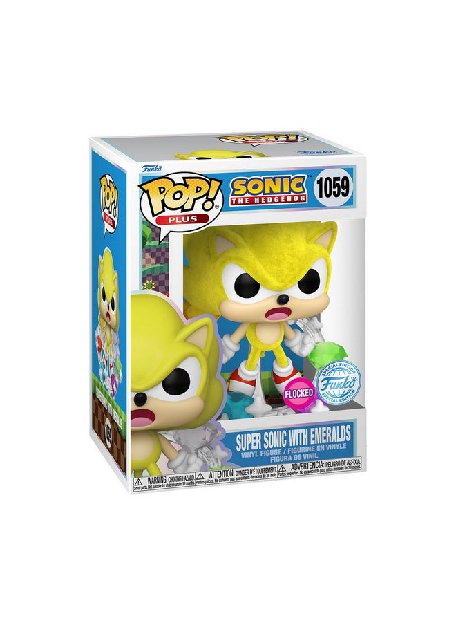 Funko Funko Pop! Plus: Sonic - Super Sonic with Emeralds - Sonic The Hedgehog - Amazon Exclusive - Collectible Vinyl Figure - Gift Idea - Official Merchandise - Toys for Children and Adults  - Image 1