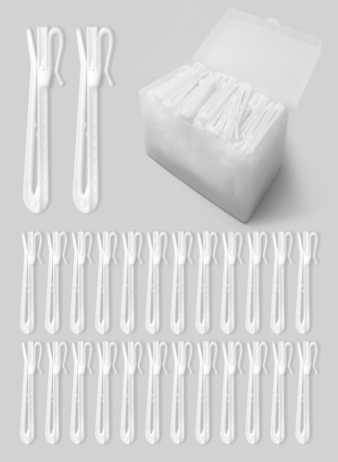 ztlab 80 Pcs Plastic Curtain Hooks,Adjustable Pinch Pleat Curtain Hooks Curtain Clips,Drapery Hooks, Plastic Curtain Hooks for Drapes, Curtain Pin Hooks for Window Curtain, Door Curtain, Shower Curtain - Image 1