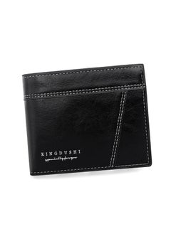 Kingdushi Men's Short Wallet Fashion Simple Men's Splice With Loose Leaf Coin Pocket Coin Wallet Large Capacity Money Clip  - Image 1
