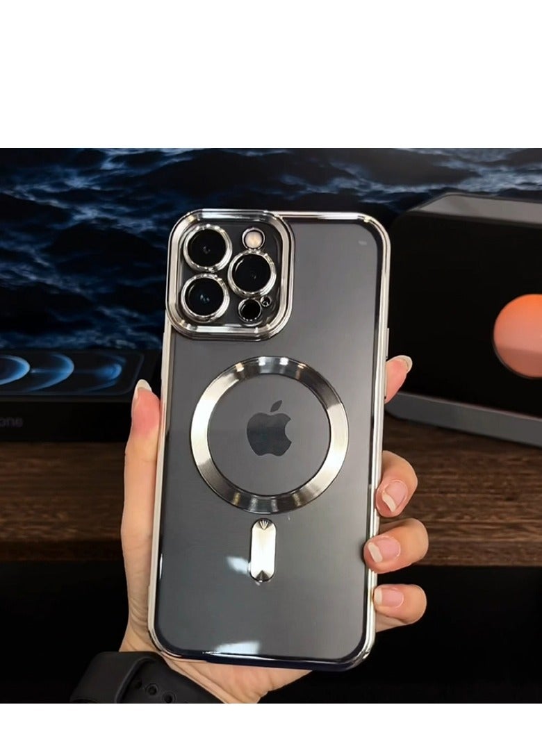 AROAQ Magnetic Case For iphone, Shockproof iPhone Bumper Cover, Plating For Magsafe Wireless Charge Case, Anti-scratch Mobile Protective Cover For iphone 15 Pro Max, 15 Plus, Pro, ( Dark Green ) - Image 2