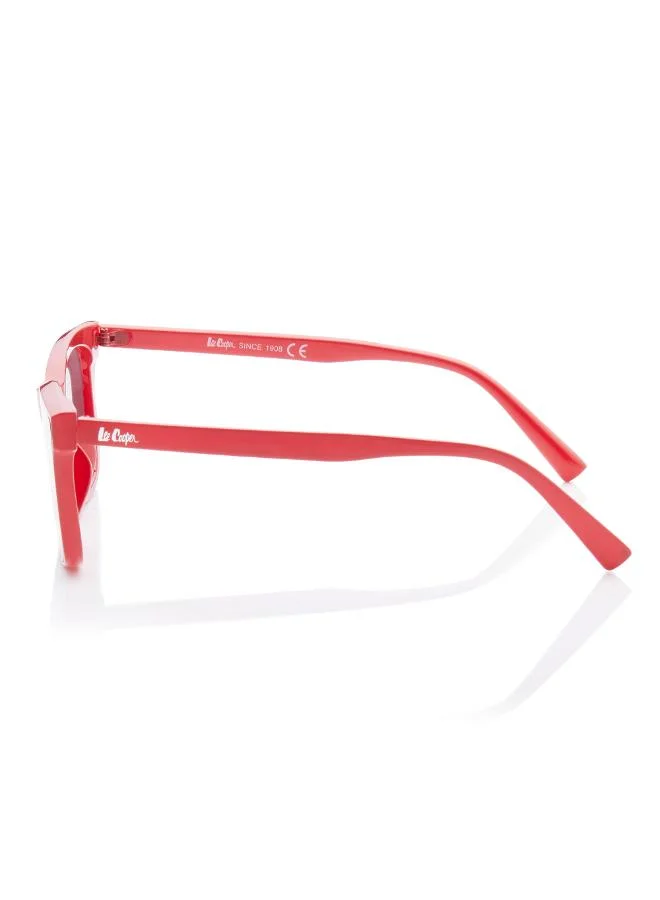 Lee Cooper Women's Pc Sunglasses Red Frame Grey Mirror Lens 62mm  - LC1208C03