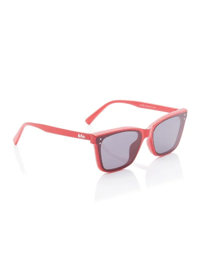 Lee Cooper Women's Pc Sunglasses Red Frame Grey Mirror Lens 62mm  - LC1208C03