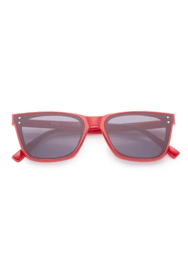 Lee Cooper Women's Pc Sunglasses Red Frame Grey Mirror Lens 62mm  - LC1208C03