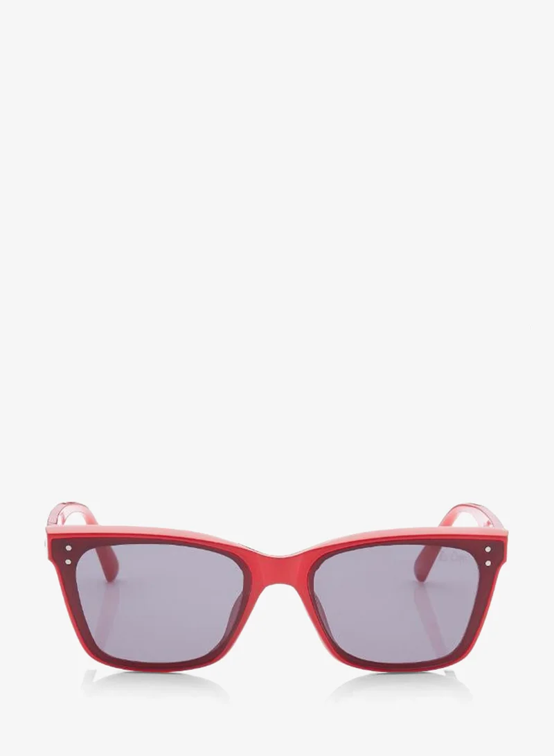 Lee Cooper Pc Sunglasses Red Frame Grey Mirror Lens 62mm  - LC1208C03