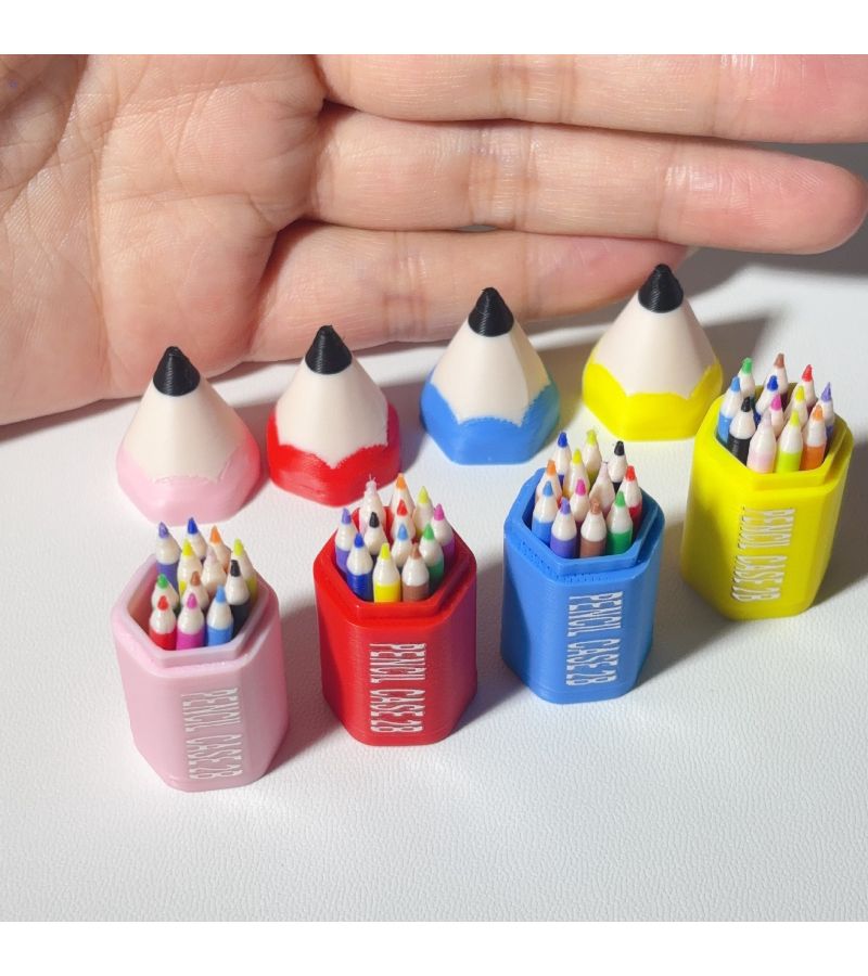 13 Pcs Red Mini Colored Pencil Pen Set With Fake Pencils For Dollhouse School Supplies - Image 5