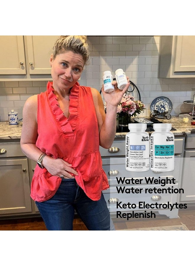 Youth & Tonic Water Weight Pills for Thin Waistline Belly Bloating Swelling & Temporary Water Retention + Electrolytes Replenish as Natural Diuretic Supplement for Woman & Men - 120 Capsules by Youth & Tonic  - Image 2