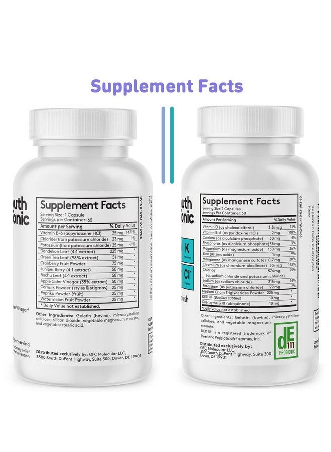 Youth & Tonic Water Weight Pills for Thin Waistline Belly Bloating Swelling & Temporary Water Retention + Electrolytes Replenish as Natural Diuretic Supplement for Woman & Men - 120 Capsules by Youth & Tonic  - Image 5