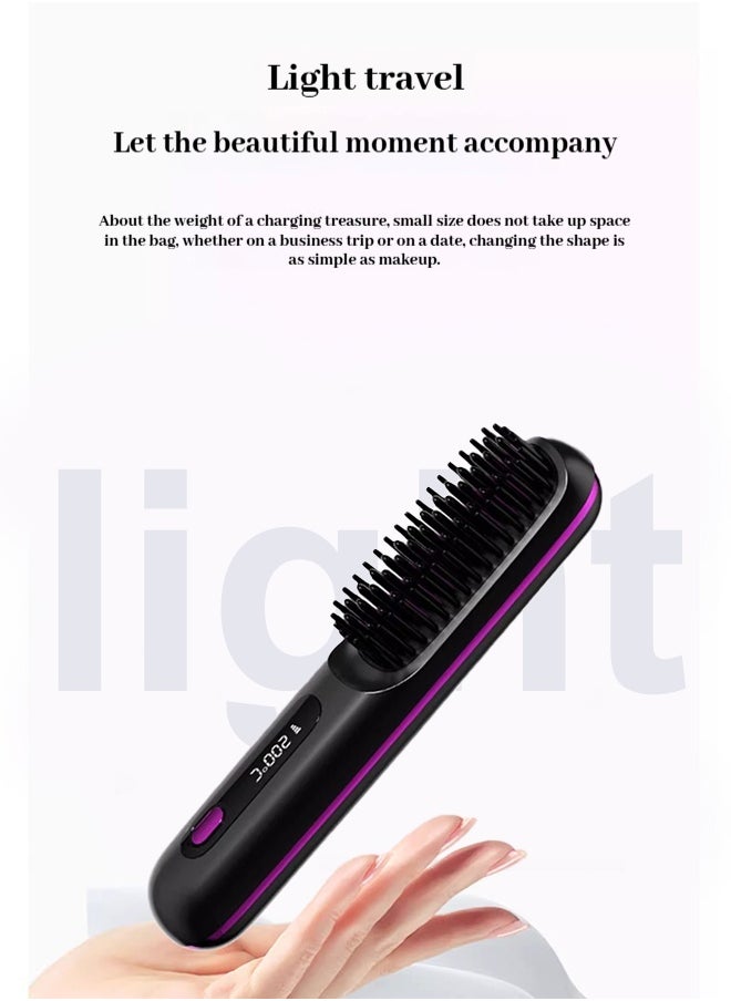 Generic - Professional Hair Dryer & Thermal Styling Comb Set - Smart LCD Display with 3 Heat Modes & Fast USB Charging - Image 1