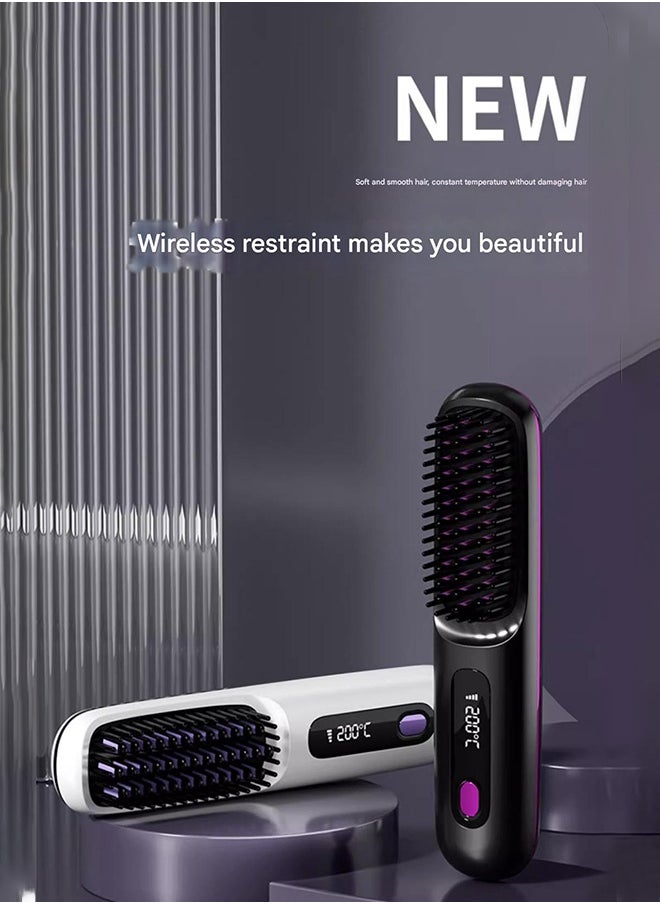 Generic - Professional Hair Dryer & Thermal Styling Comb Set - Smart LCD Display with 3 Heat Modes & Fast USB Charging - Image 1