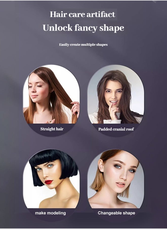 Generic - Professional Hair Dryer & Thermal Styling Comb Set - Smart LCD Display with 3 Heat Modes & Fast USB Charging - Image 1