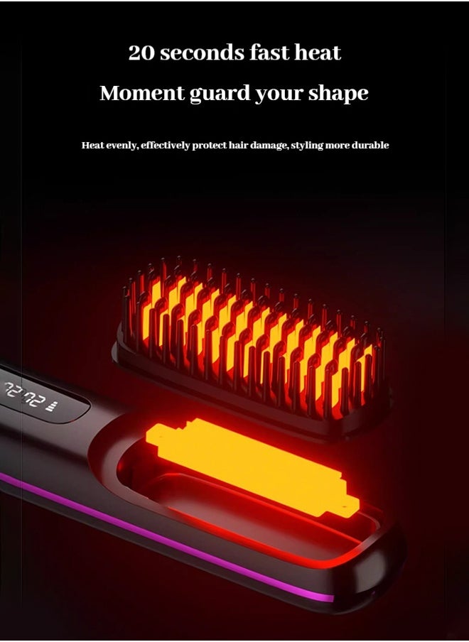 Generic - Professional Hair Dryer & Thermal Styling Comb Set - Smart LCD Display with 3 Heat Modes & Fast USB Charging - Image 1