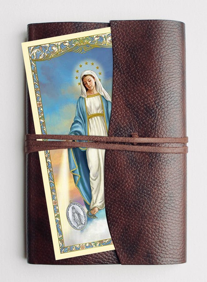 Trendzeen Miraculous Medal Bracelet with Miraculous Medal Prayer Card, The Lord's Prayer Card - Stretch Miraculous Bracelet with Guardian Angel Dangle - Miraculous Medal Bracelet For Women Set of 3 Items - Image 3