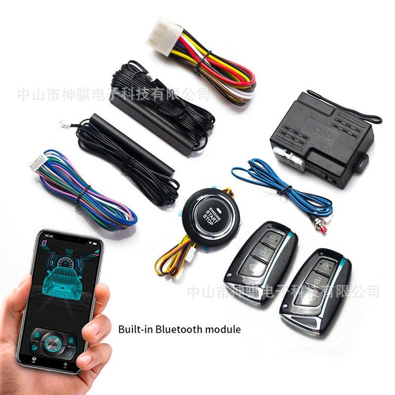 Shenqi Automobile Universal Mobile Phone Bluetooth Control Car One-Click Start Keyless Access Remote Start One-Way Anti-Theft Device - Image 1