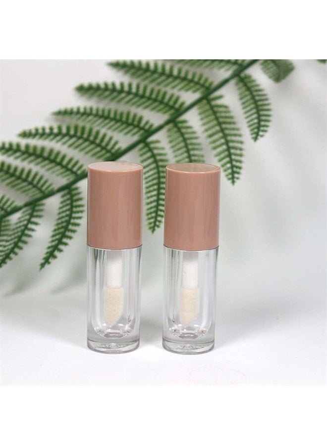 COSIDEA 14 قطعة أنابيب فارغة 6 مل لطلاء الشفاه بفرشاة كبيرة لتصنيع طلاء الشفاه بنفسك، حاويات طلاء شفاه بلون نود - Image 1