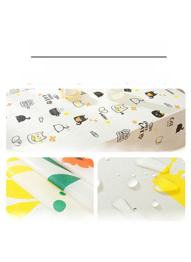 Generic - Disposable Tablecloth Kindergarten Party Ins Fresh Cartoon Printed Plastic Waterproof Tablecloth Household Square-Color:You Need To Know How To Send It On Behalf Of Others-Specifications:140 X140cm (special Thickened) - Image 1