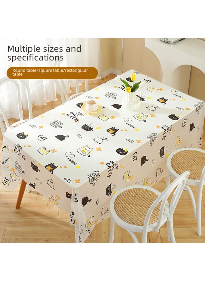 Generic - Disposable Tablecloth Kindergarten Party Ins Fresh Cartoon Printed Plastic Waterproof Tablecloth Household Square-Color:You Need To Know How To Send It On Behalf Of Others-Specifications:140 X140cm (special Thickened) - Image 1