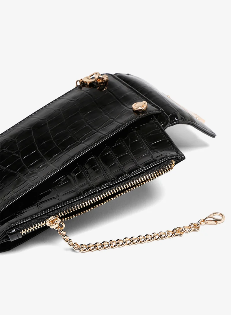 Dune London Croc-Effect Crossbody