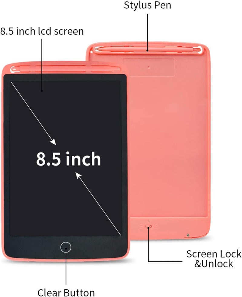 8.5 Inch LCD Writing Tablet with Stylus - Educational Drawing Tablet for Kids - Image 3