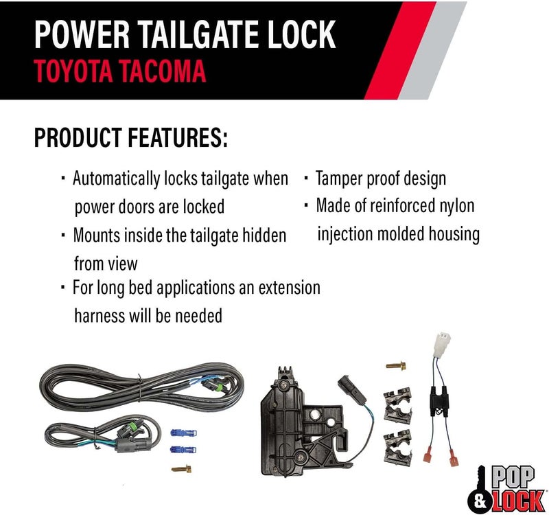 POP & LOCK Power Tailgate Lock for 2016-2021 Toyota Tacoma and 2007-2021 Toyota Tundra, PL8547HD - Image 3