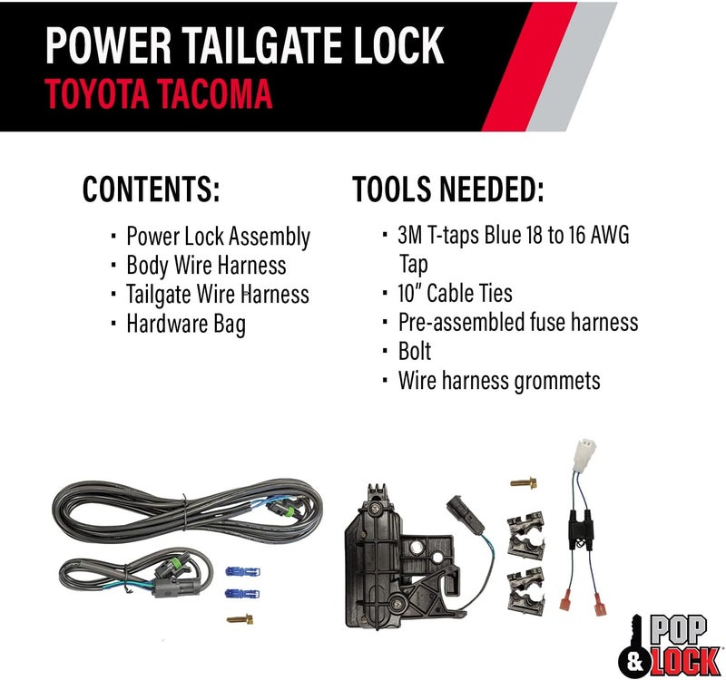 POP & LOCK Power Tailgate Lock for 2016-2021 Toyota Tacoma and 2007-2021 Toyota Tundra, PL8547HD - Image 5