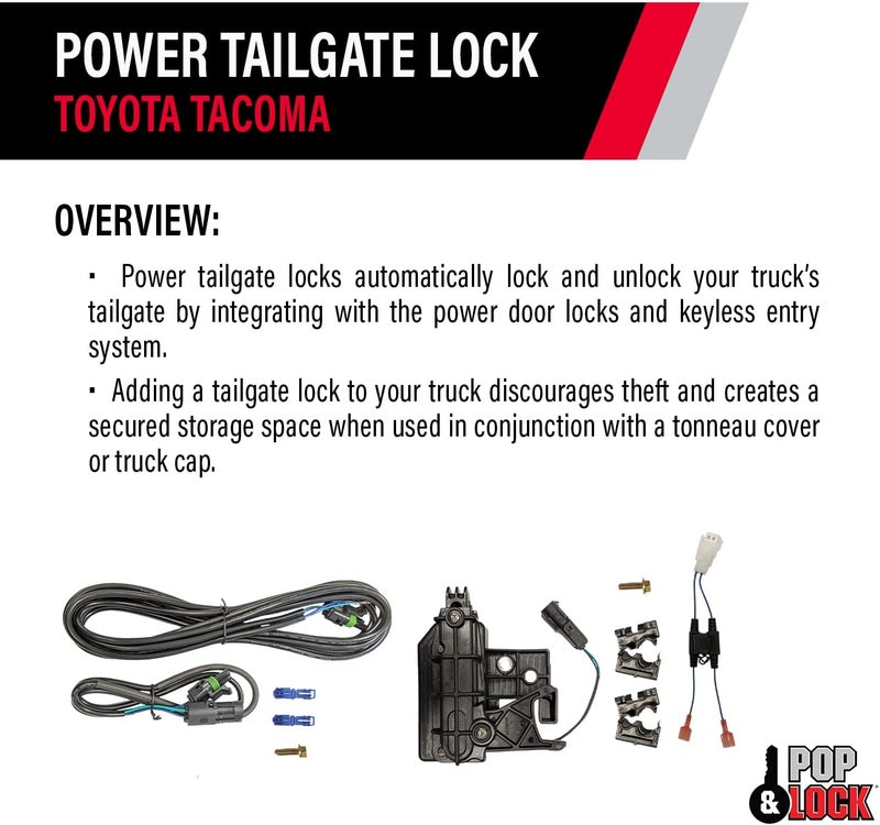 POP & LOCK Power Tailgate Lock for 2016-2021 Toyota Tacoma and 2007-2021 Toyota Tundra, PL8547HD - Image 4