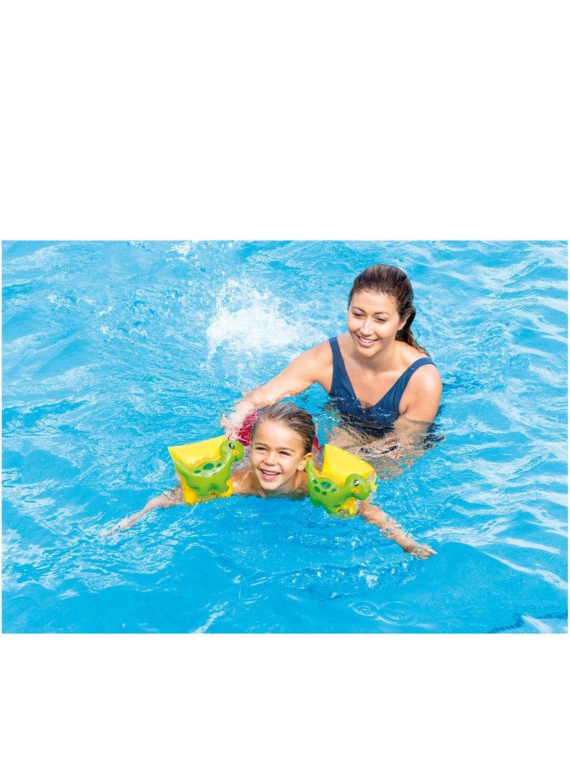 انتكس حزام ذراع قابل للنفخ على شكل ديناصور يطفو للسباحة الواثقة - Image 4