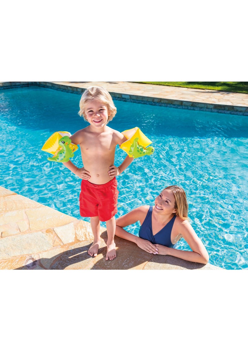 انتكس حزام ذراع قابل للنفخ على شكل ديناصور يطفو للسباحة الواثقة - Image 2